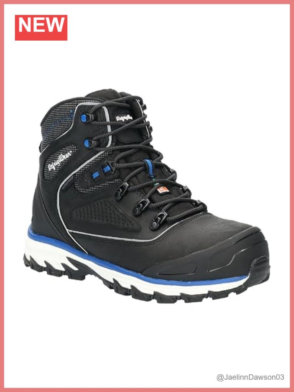 Insulated Waterproof Leather Lace-Up Work Boots, Anti-Fatigue, Men's Hiking